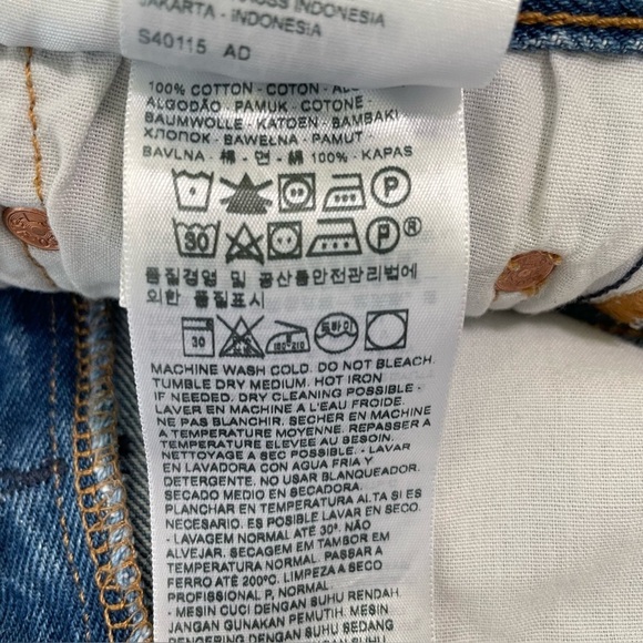 Levi’s 501 High Waist Denim Cutoff Jean Short Blue Explorer 27 - Picture 11 of 13